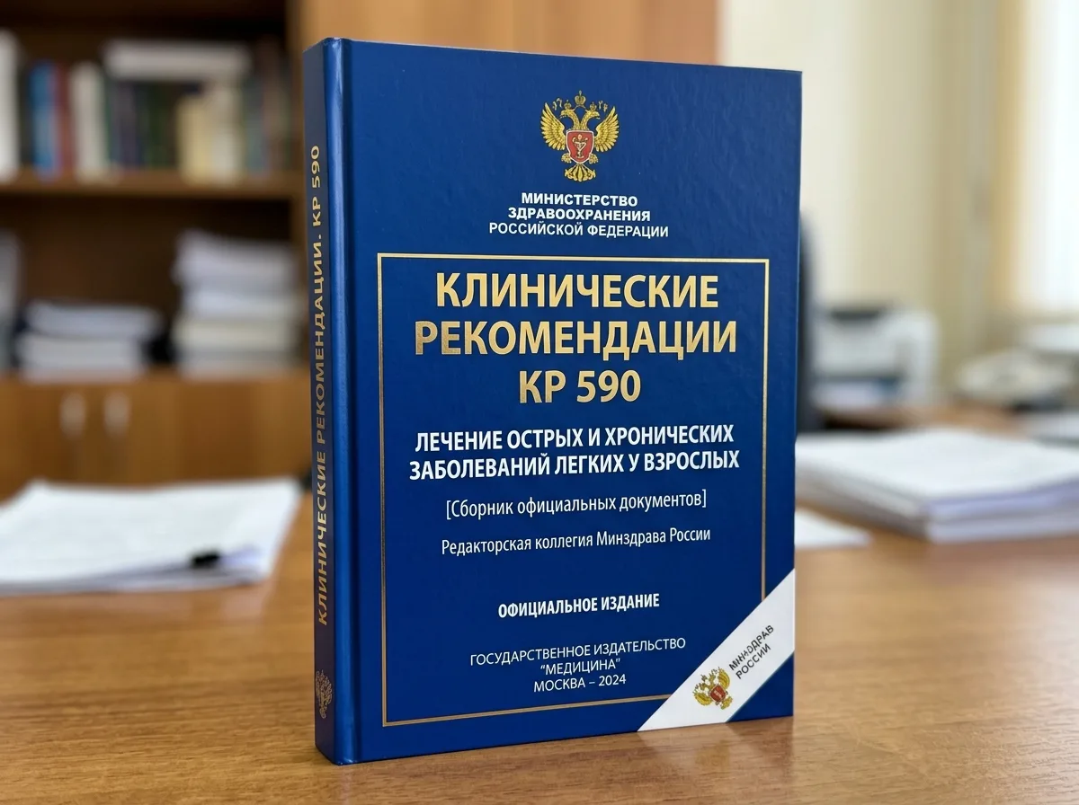 Клинические рекомендации Министерства здравоохранения РФ, документ КР 590, обложка официального издания Минздрава